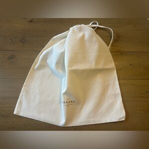 Sezane 100% cotton drawstring bag, Cream, New